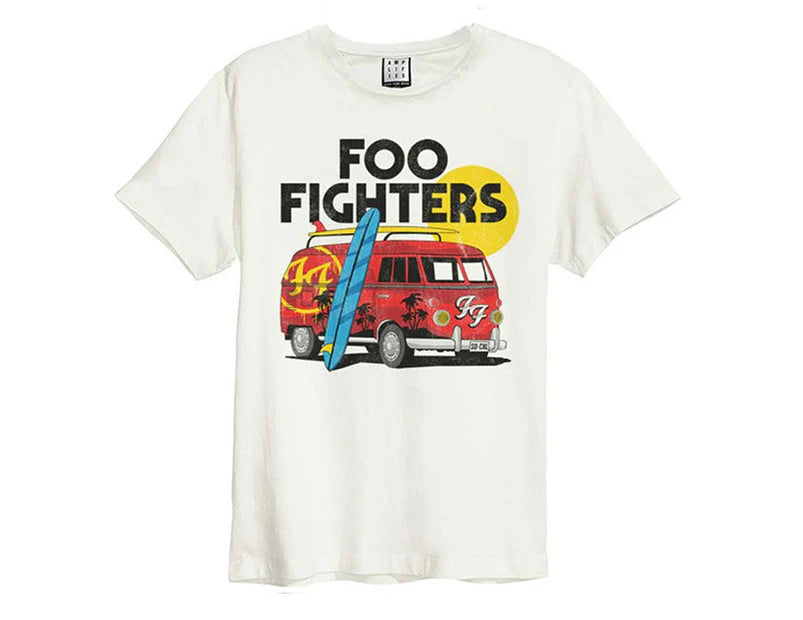 Foo Fighters - Camper Van Amplified Vintage White Small - T Shirt