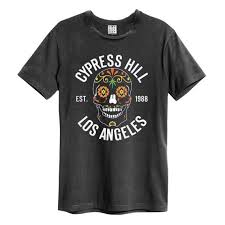 Cypress Hill - Floral Skull Amplified Vintage Charcoal Small - T Shirt