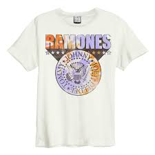 Ramones - Tie Dye Shield Amplified Vintage White Small - T Shirt